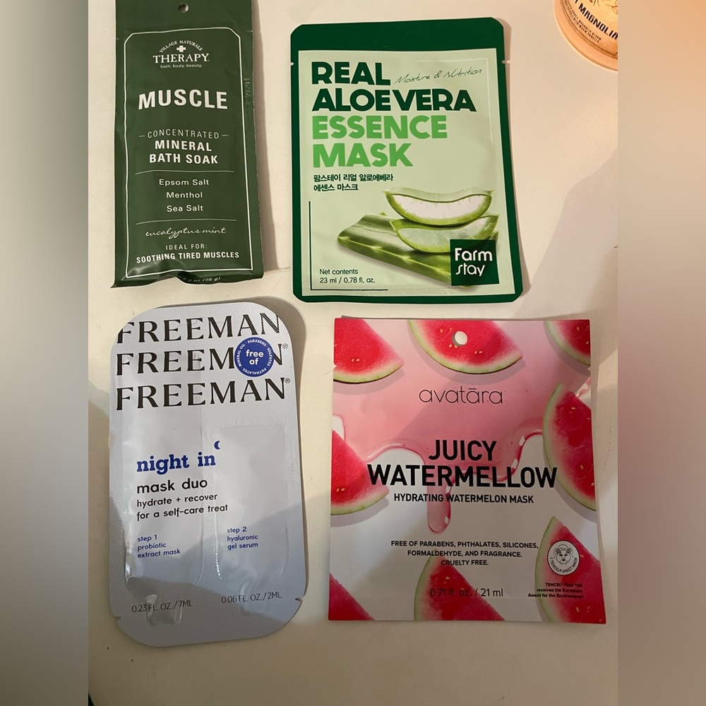 Face masks and bath salts